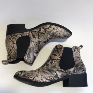 Coconuts by Matisse Snake Print Ankle Boots 7.5
